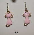 Pink Pussycat Handmade Earring