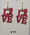 Handmade Breast Cancer Awareness Earrings