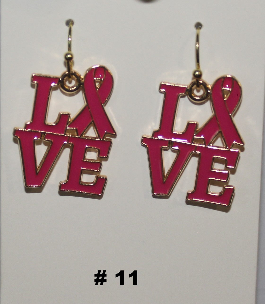 Handmade Breast Cancer Awareness Earrings