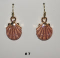 Beautiful Handmade Brown Glossy Clamshell Earring