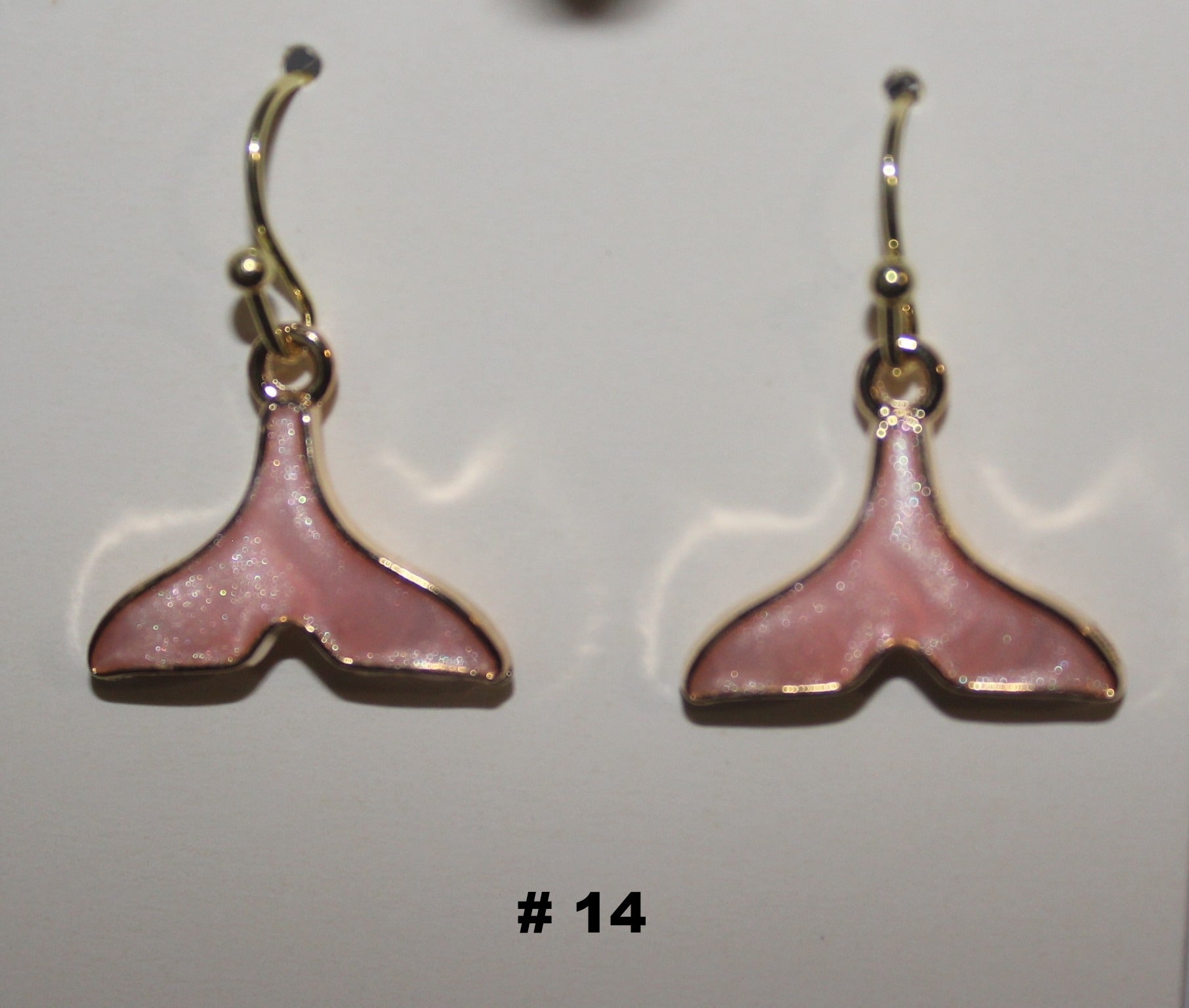 Handmade Pink Mermaid Tail Earrings