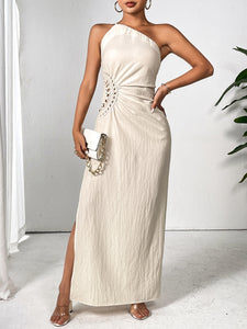 One Shoulder Sleeveless Maxi Dress