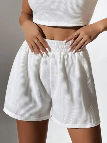 Plus Size Wide Strap Tank and Shorts Set