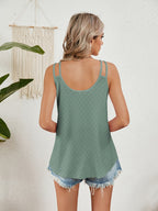 Sleeveless Florira Cutout Eyelet Tank Top