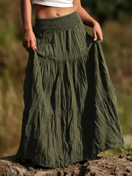 Women Long Tiered Maxi Skirt
