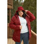 Plus Size Vegan Fur Double-sided Cotton Twill Parka & Puffer Jacket