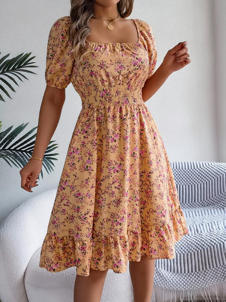 Women's Printed Short Sleeve Dress