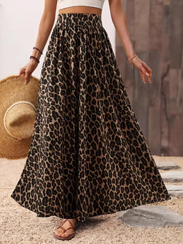 Leopard Maxi Long Skirt
