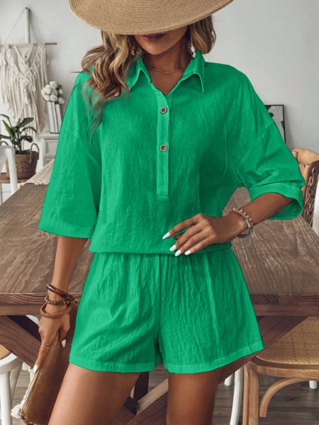 Women's Half Sleeve Shorts Set