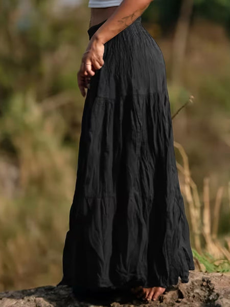Women Long Tiered Maxi Skirt