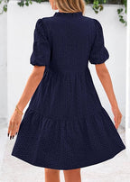 KIRUNDO Eyelet Summer Short Sleeve Lace Dresses With Pockets