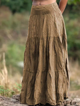 Women Long Tiered Maxi Skirt