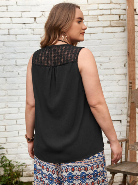 Plus Size Sleeveless V-Neck Top