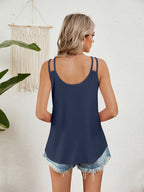 Sleeveless Florira Cutout Eyelet Tank Top
