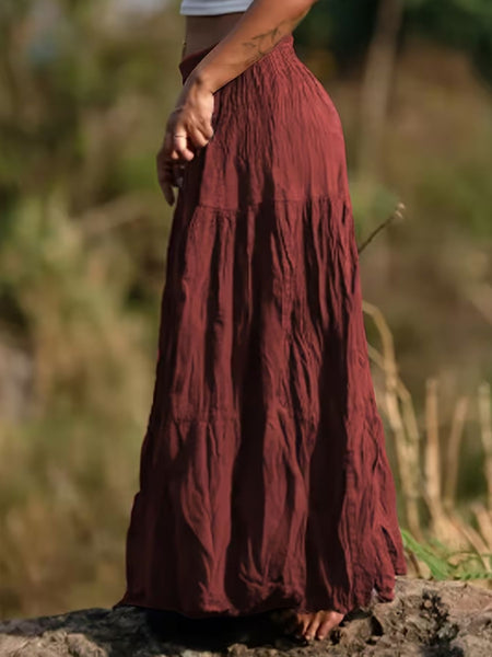 Women Long Tiered Maxi Skirt