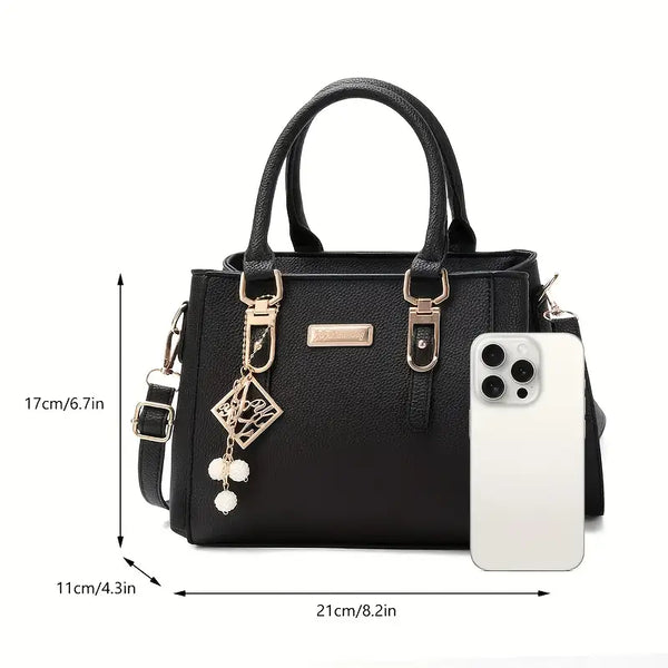 Crossbody Shoulder Bag with Zippered Phone Pocket Multiple Compartments