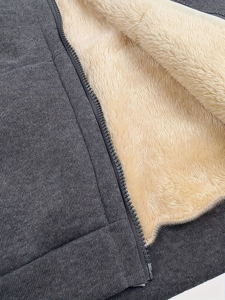 Sherpa Lined Zip-Up Hoodie