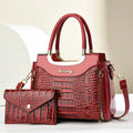 Crocodile Pattern Removable strap Handbag