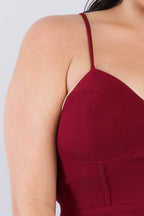 Plus size Sleeveless Spaghetti Strap mini dress