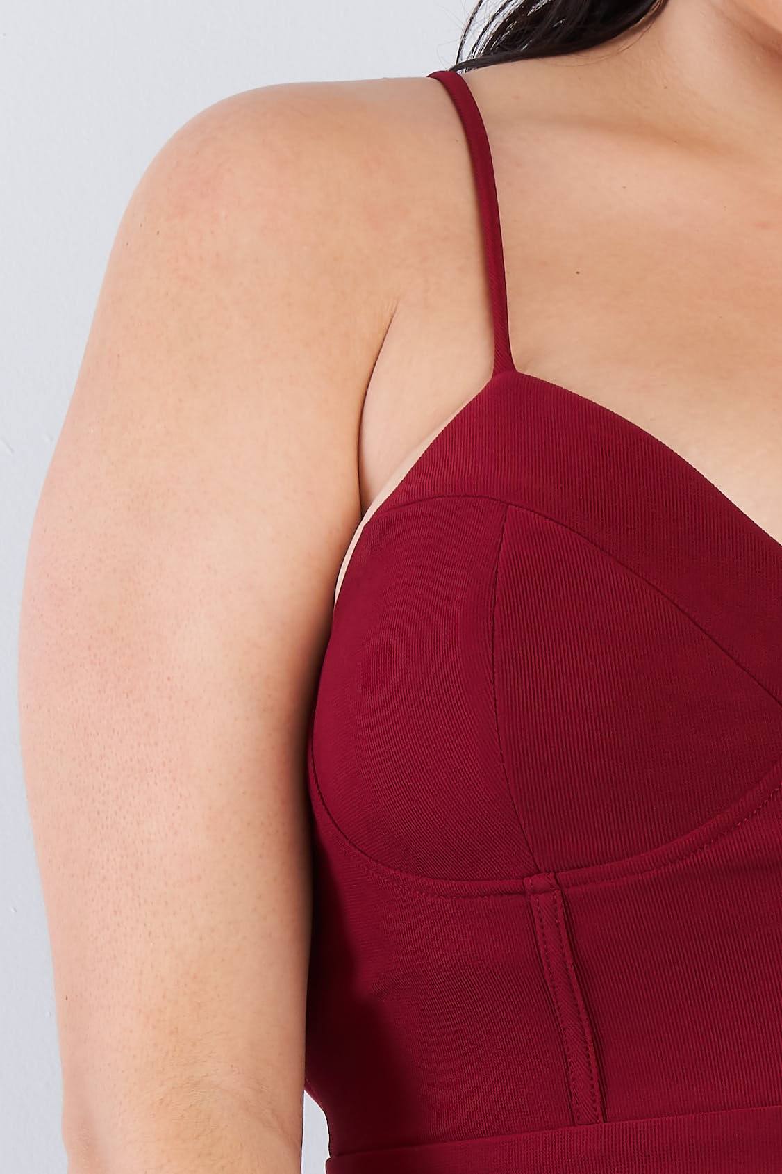 Plus size Sleeveless Spaghetti Strap mini dress