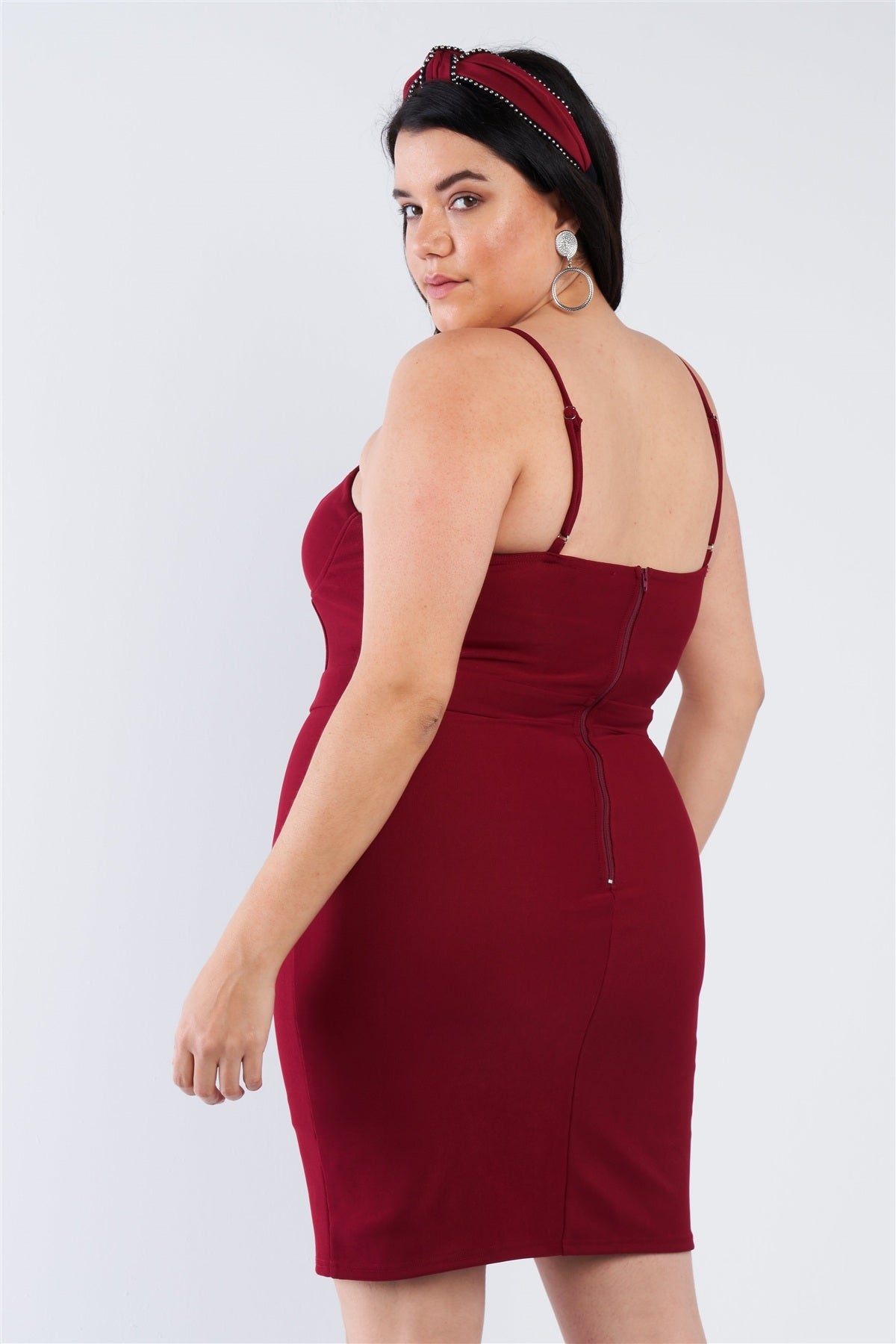 Plus size Sleeveless Spaghetti Strap mini dress