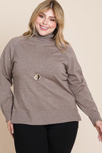 Plus Size Long Sleeve Turtleneck Sweater
