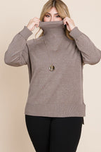 Plus Size Long Sleeve Turtleneck Sweater