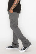 Men's Solid Flare Stacked Sweatpants 