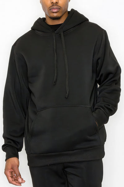 Men's Black Fleece Pullover Hoodie