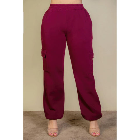 Plus Size Side Pocket Drawstring Waist Sweatpants