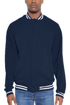 Mens Snap Button  Fleece Jacket