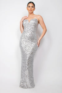 Sleeveless Sequin V-bar Crisscross Back Strap Dress