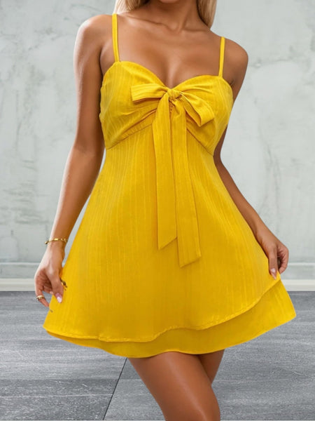 Sleeveless Layered Sweetheart Mini Cami Dress