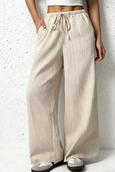 Women's Casual Drawstring Wide Leg Pants