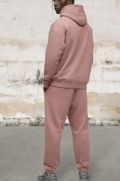 Men's Heavyweight Pullover Pink Hoodie