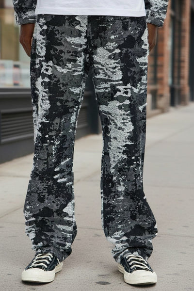 Men Black Straight Leg Jeans