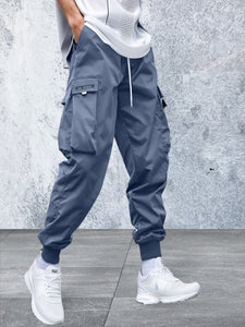 Men's Elastic Waist Cargo Pants