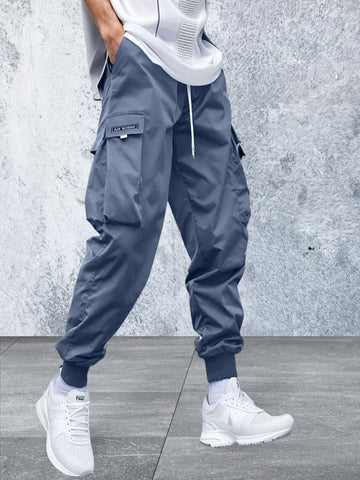 Men's Elastic Waist Cargo Pants