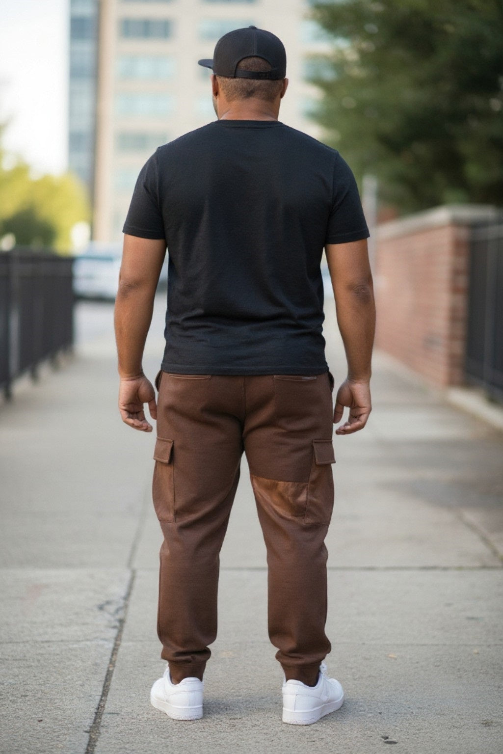 Men's 6 Pockets Elastic waist Cargo Sweatpants