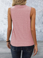 Sleeveless Split Neck Top