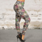 Plus Size Abstract Print Leggings