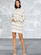 Longsleeve Print Sweater Dress