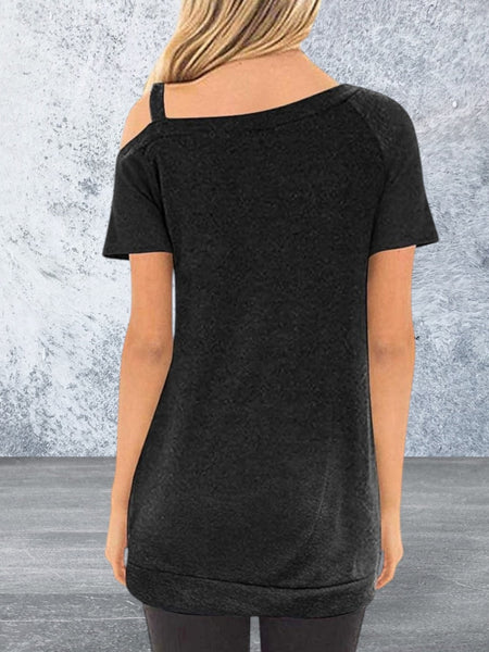 Women's Short Sleeve Cold Shoulder Blouse