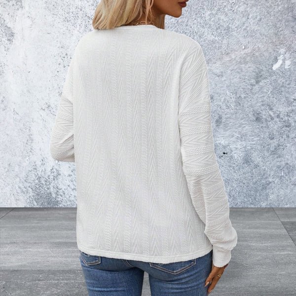 Long Sleeve Round Neck Knit Top