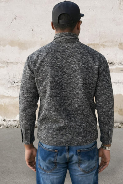 Men long sleeve 1/4 zip front sweater