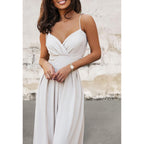 Spaghetti Strap High Waist Wide Leg Jumpsuit