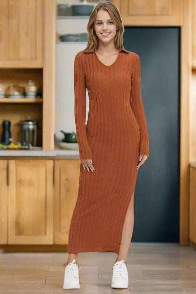 Long Sleeve Ankle Length Lightweight Sweater dress