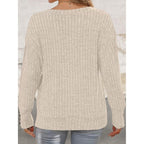 Long Sleeve V-neck Soft And Stretchy Fall Knit Sweater