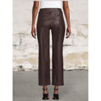 Women's Faux Leather Straight Pant