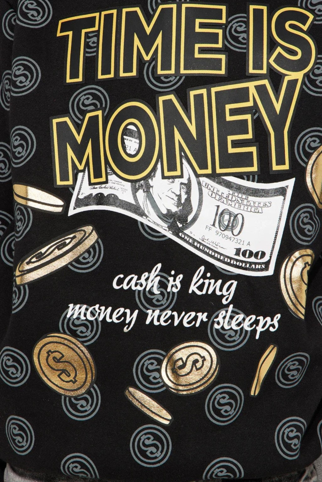 Boys Time Is Money Pullover Hoodie